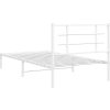 Kovový rám postele s čelem 100 x 200 cm [355605] (Barva Bílá)