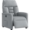 Elektrické polohovací křeslo textil [3303012] (Barva Světle šedá)