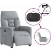 Elektrické polohovací křeslo textil [3303012] (Barva Světle šedá)