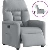 Elektrické polohovací křeslo textil [3303012] (Barva Světle šedá)
