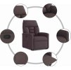 Zvedací polohovací křeslo textil [3303033] (Barva Tmavě šedá)