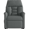 Zvedací polohovací křeslo textil [3303033] (Barva Tmavě šedá)