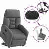 Zvedací polohovací křeslo textil [3303033] (Barva Tmavě šedá)