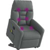 Zvedací masážní polohovací křeslo textil [3303044] (Barva Černá)