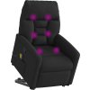 Zvedací masážní polohovací křeslo textil [3303044] (Barva Černá)