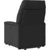 Zvedací masážní polohovací křeslo textil [3303044] (Barva Černá)