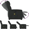 Zvedací masážní polohovací křeslo textil [3303044] (Barva Černá)
