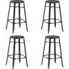 Barové stoličky 4 ks ocel [3054558] (Barva Černá)