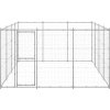 Venkovní psí kotec ocel 14,52 m² [3082318] (Barva Stříbrná)