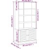Knihovna VIGO 85 x 35 x 170 cm masivní borové dřevo [353197] (Barva Bílá)