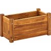 Vyvýšený záhon akáciové dřevo 50 x 25 x 25 cm [42565] (Barva Hnědá)