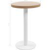 Bistro stolek tmavě hnědý 50 cm MDF [286418] (Barva světle hnědá a černá)