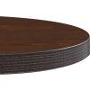 Bistro stolek tmavě hnědý 50 cm MDF [286418] (Barva světle hnědá a černá)