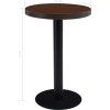 Bistro stolek tmavě hnědý 50 cm MDF [286418] (Barva světle hnědá a černá)