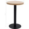 Bistro stolek tmavě hnědý 50 cm MDF [286418] (Barva světle hnědá a černá)