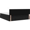 Osmanský rám postele s matrací 160x200cm samet [3312778] (Barva Černá)