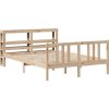 Rám postele s čelem 120 x 200 cm masivní borové dřevo [3305967] (Barva Přírodní)
