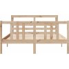 Rám postele s čelem 120 x 200 cm masivní borové dřevo [3305967] (Barva Přírodní)