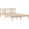 Rám postele s čelem 120 x 200 cm masivní borové dřevo [3305967] (Barva Přírodní)