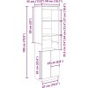 Vysoká deska 50x35x180 cm Dřevěná konstrukce [3328466] (Barva Kouřový dub)