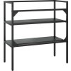 Koupelnový regál pod umyvadlo 79 x 38 x 83 cm železo [338489] (Barva Černá)