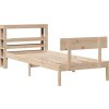 Postel bez matrace 90 x 190 cm masivní borovice [3305786] (Barva Přírodní)