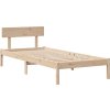 Postel bez matrace 90 x 190 cm masivní borovice [3305786] (Barva Přírodní)
