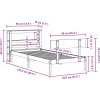 Postel bez matrace 90 x 190 cm masivní borovice [3305786] (Barva Přírodní)