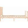 Rám postele s čelem Small Single masivní dřevo [3194271] (Barva Přírodní)