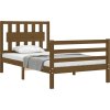 Rám postele s čelem Small Single masivní dřevo [3194271] (Barva Přírodní)