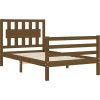 Rám postele s čelem Small Single masivní dřevo [3194271] (Barva Přírodní)