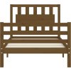 Rám postele s čelem Small Single masivní dřevo [3194271] (Barva Přírodní)