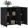 Příborník 90 x 34 x 80 cm kompozitní dřevo [828085] (Barva Černá)