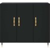 Příborník 90 x 34 x 80 cm kompozitní dřevo [828085] (Barva Černá)