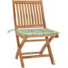 Skládací zahradní židle s poduškami 4 ks masivní teak [3072809] (Barva Krémová)