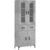 Skříň highboard 69,5 x 34 x 180 cm kompozitní dřevo [3198530] (Barva Černá)