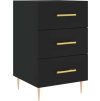 Noční stolek 40 x 40 x 66 cm kompozitní dřevo [827645] (Barva Černá)