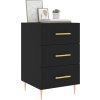 Noční stolek 40 x 40 x 66 cm kompozitní dřevo [827645] (Barva Černá)