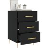 Noční stolek 40 x 40 x 66 cm kompozitní dřevo [827645] (Barva Černá)