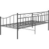 Rám postele/pohovky kovový 90 x 200 cm [324773] (Barva Černá)