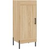 Skříň highboard 34,5 x 34 x 180 cm kompozitní dřevo [3199115] (Barva Bílá s vysokým leskem)