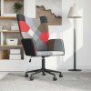 Relaxační křeslo patchwork textil [328193] (Barva Šedá)