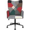 Relaxační křeslo patchwork textil [328193] (Barva Šedá)