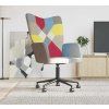 Relaxační křeslo patchwork textil [328193] (Barva Šedá)