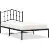 Kovový rám postele s čelem 100 x 190 cm [373832] (Barva Bílá)