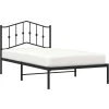 Kovový rám postele s čelem 100 x 190 cm [373832] (Barva Bílá)
