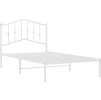 Kovový rám postele s čelem 100 x 190 cm [373832] (Barva Bílá)