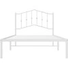 Kovový rám postele s čelem 100 x 190 cm [373832] (Barva Bílá)