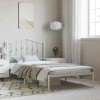 Kovový rám postele s čelem 100 x 190 cm [373832] (Barva Bílá)