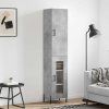 Skříň highboard 34,5x34x180 cm kompozit [3199050] (Barva Černá)